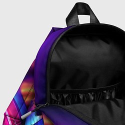 Детский рюкзак Неоновые абстрактные волны, цвет: 3D-принт — фото 2