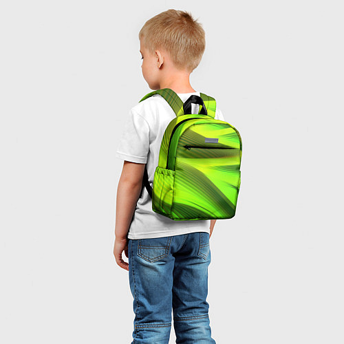 Детский рюкзак Светлый зеленый абстрактный фон / 3D-принт – фото 5