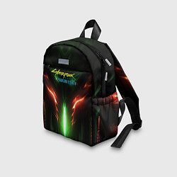 Детский рюкзак Киберпанк 2077 призрачная свобода зеленое свечение, цвет: 3D-принт — фото 2