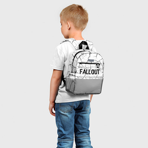 Детский рюкзак Fallout glitch на светлом фоне: символ сверху / 3D-принт – фото 5