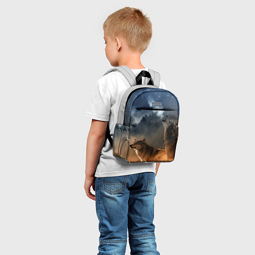 Детский рюкзак Волки на севере / 3D-принт – фото 5