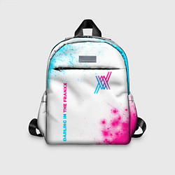 Детский рюкзак Darling in the FranXX neon gradient style: надпись, цвет: 3D-принт