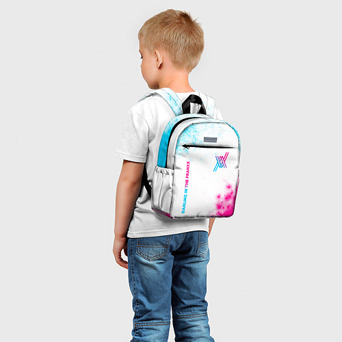 Детский рюкзак Darling in the FranXX neon gradient style: надпись / 3D-принт – фото 5