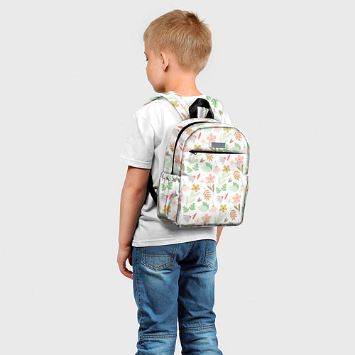 Детский рюкзак Листики цветочки / 3D-принт – фото 5