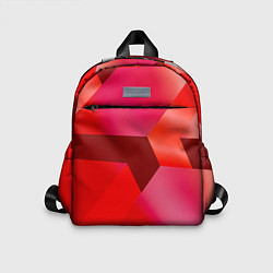 Детский рюкзак Красная геометрия, цвет: 3D-принт