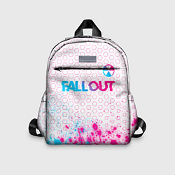 Детский рюкзак Fallout neon gradient style: символ сверху, цвет: 3D-принт