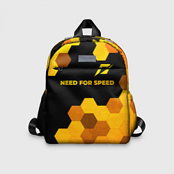 Детский рюкзак Need for Speed - gold gradient: символ сверху, цвет: 3D-принт