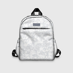 Детский рюкзак Цветочный принт серый, цвет: 3D-принт