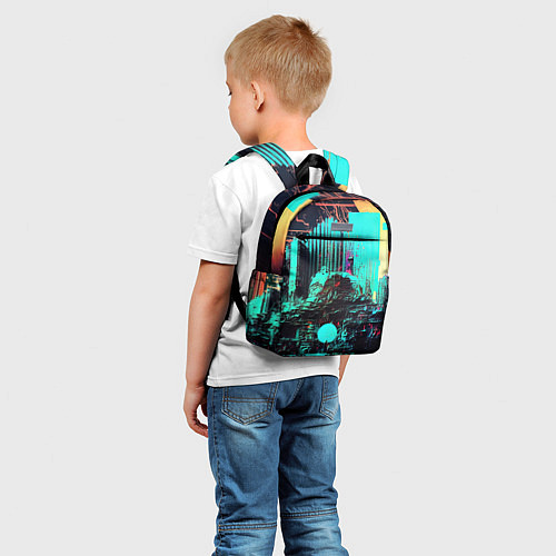 Детский рюкзак Городская радиоволна / 3D-принт – фото 5