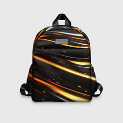 Детский рюкзак Золотые плавные линии, цвет: 3D-принт