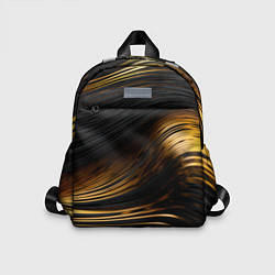 Детский рюкзак Black gold waves, цвет: 3D-принт