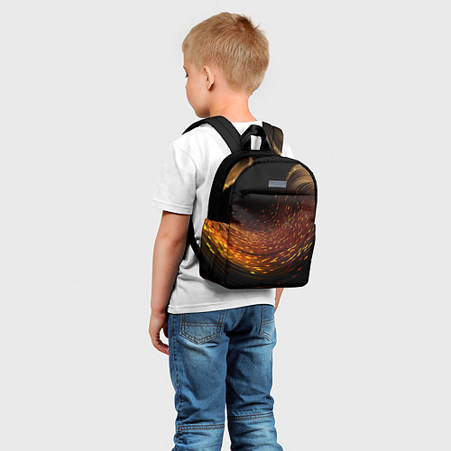 Детский рюкзак Фон темное золото / 3D-принт – фото 5