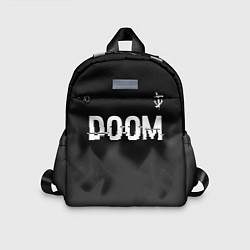 Детский рюкзак Doom glitch на темном фоне: символ сверху, цвет: 3D-принт