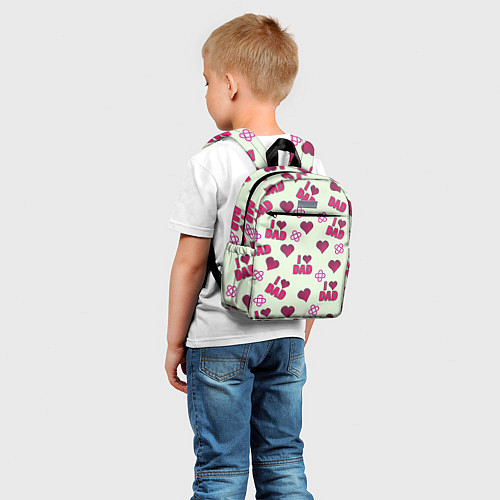 Детский рюкзак Я люблю папу - надпись паттерн / 3D-принт – фото 5
