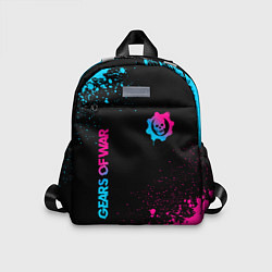 Детский рюкзак Gears of War - neon gradient: надпись, символ, цвет: 3D-принт