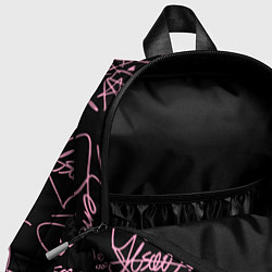 Детский рюкзак Блэкпинк - розовые автографы, цвет: 3D-принт — фото 2