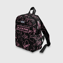 Детский рюкзак Блэкпинк - розовые автографы, цвет: 3D-принт — фото 2