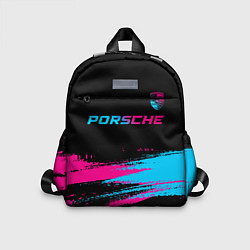 Детский рюкзак Porsche - neon gradient: символ сверху, цвет: 3D-принт