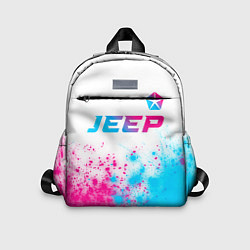 Детский рюкзак Jeep neon gradient style: символ сверху, цвет: 3D-принт