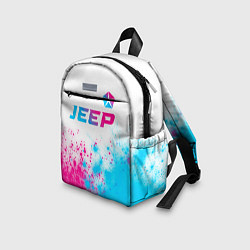 Детский рюкзак Jeep neon gradient style: символ сверху, цвет: 3D-принт — фото 2