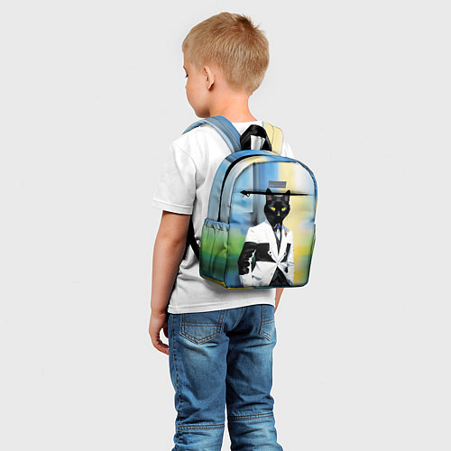 Детский рюкзак Cat fashionista - neural network - pop art / 3D-принт – фото 5