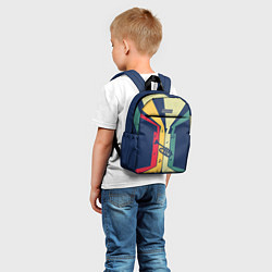 Детский рюкзак Труба в разноцветных полосах Jazz music, цвет: 3D-принт — фото 2