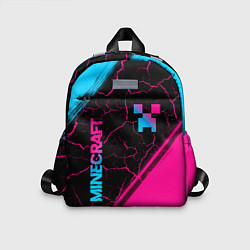 Детский рюкзак Minecraft - neon gradient: надпись, символ, цвет: 3D-принт