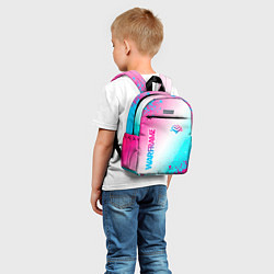 Детский рюкзак Warframe neon gradient style: надпись, символ, цвет: 3D-принт — фото 2
