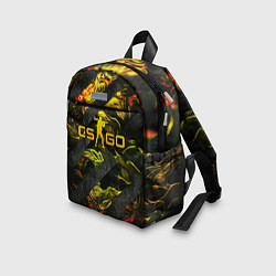 Детский рюкзак CSGO fire and green, цвет: 3D-принт — фото 2
