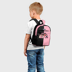 Детский рюкзак Черно-розовый градиент Black Pink, цвет: 3D-принт — фото 2