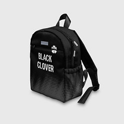 Детский рюкзак Black Clover glitch на темном фоне: символ сверху, цвет: 3D-принт — фото 2