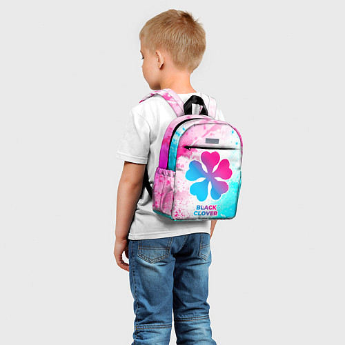 Детский рюкзак Black Clover neon gradient style / 3D-принт – фото 5