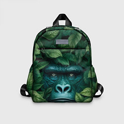 Детский рюкзак Горилла в кустах джунгли, цвет: 3D-принт
