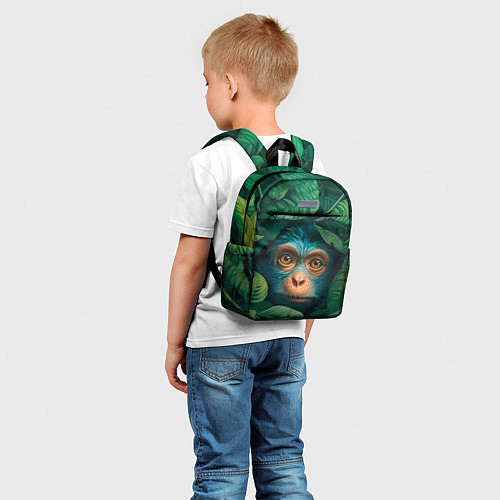 Детский рюкзак Обезьяна в кустах / 3D-принт – фото 5