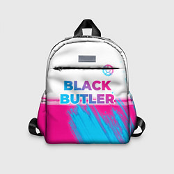 Детский рюкзак Black Butler neon gradient style: символ сверху, цвет: 3D-принт