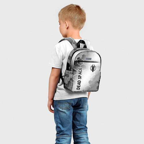 Детский рюкзак Dead Space glitch на светлом фоне: надпись, символ / 3D-принт – фото 5