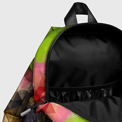 Детский рюкзак Green brown pattern, цвет: 3D-принт — фото 2