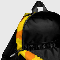 Детский рюкзак Mercedes - gold gradient: символ сверху, цвет: 3D-принт — фото 2