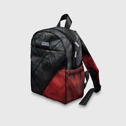 Детский рюкзак Черно - красная кожа, цвет: 3D-принт — фото 2