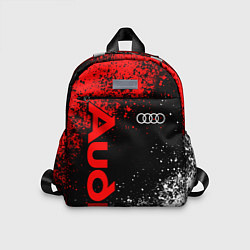Детский рюкзак Ауди - красный и белый, цвет: 3D-принт