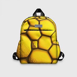 Детский рюкзак Желтые объемные плиты, цвет: 3D-принт