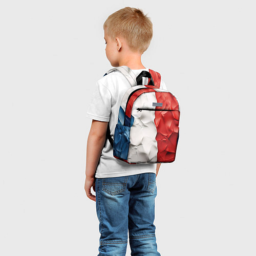 Детский рюкзак Текстура пластилина белая синяя красная / 3D-принт – фото 5