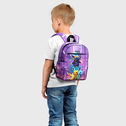 Детский рюкзак Суровая сущность маленького милого пикачу - нейрос / 3D-принт – фото 5