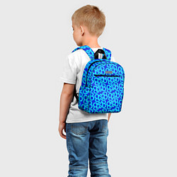 Детский рюкзак Логотип Барби - синий паттерн, цвет: 3D-принт — фото 2