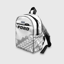 Детский рюкзак Ford speed на светлом фоне со следами шин: символ, цвет: 3D-принт — фото 2