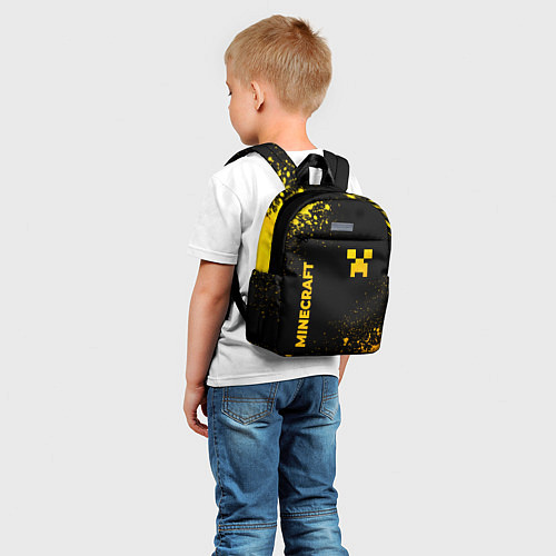 Детский рюкзак Minecraft - gold gradient: надпись, символ / 3D-принт – фото 5