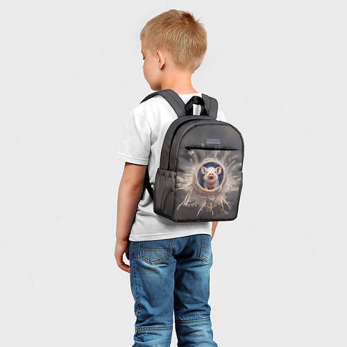 Детский рюкзак Мордочка забавного поросёнка / 3D-принт – фото 5