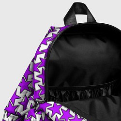 Детский рюкзак Ретро звёзды фиолетовые, цвет: 3D-принт — фото 2