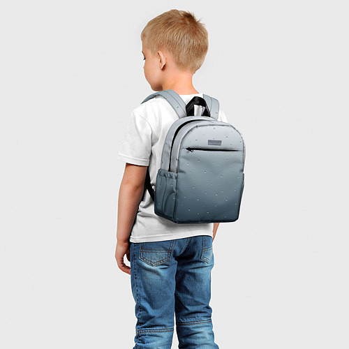 Детский рюкзак Серый градиент капли / 3D-принт – фото 5