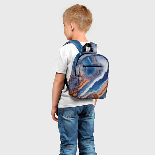 Детский рюкзак Волнистая разноцветная яшма / 3D-принт – фото 5